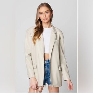 BlankNYC Revolve Bare Essentials Vegan Leather Blazer